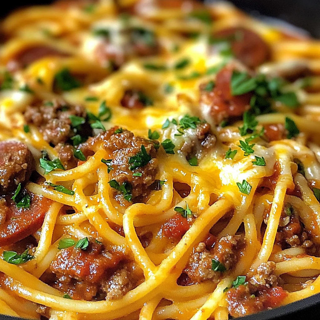 One Pot Cowboy Spaghetti