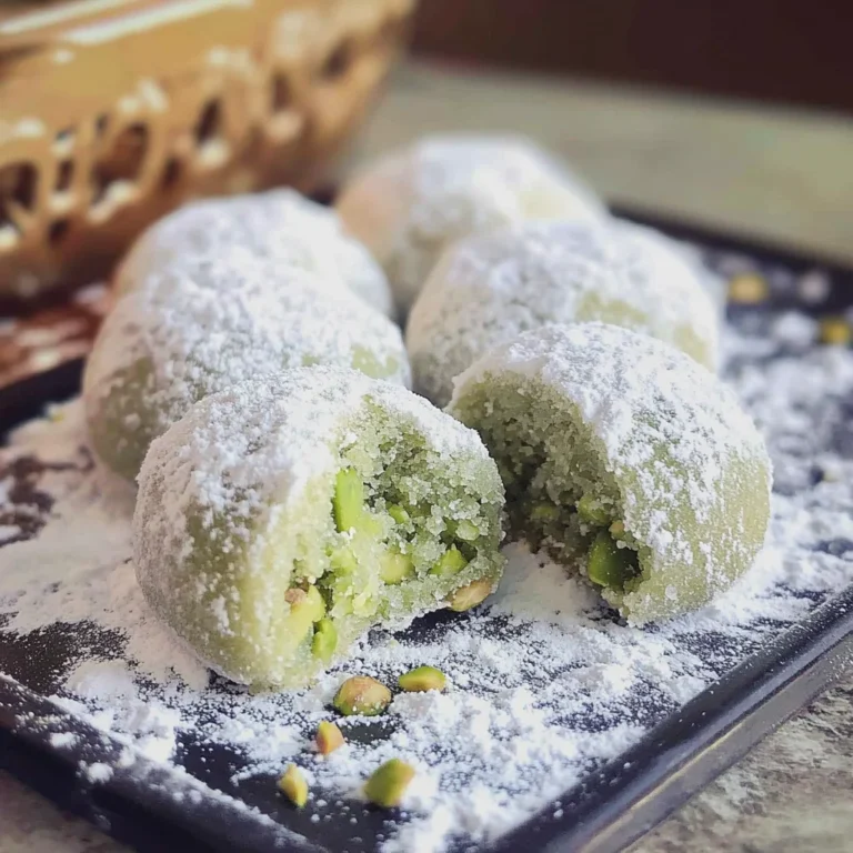 Pistachio Snowball Cookies