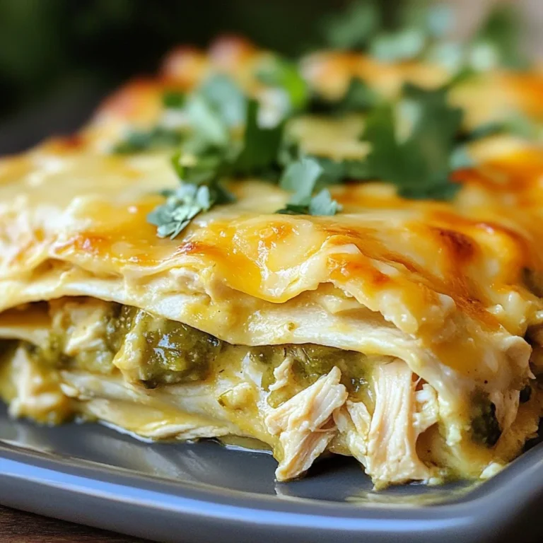 Quick and Easy Green Chile Chicken Enchilada Casserole