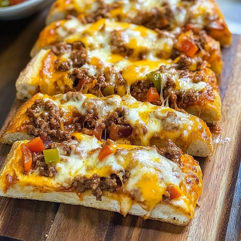 Sloppy Joe French Bread Pizza