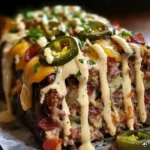 Smoky Jalapeño Popper Meatloaf with Creamy Ranch Drizzle