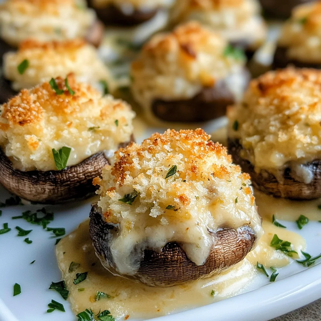 White Cheddar Stuffed Mushrooms
