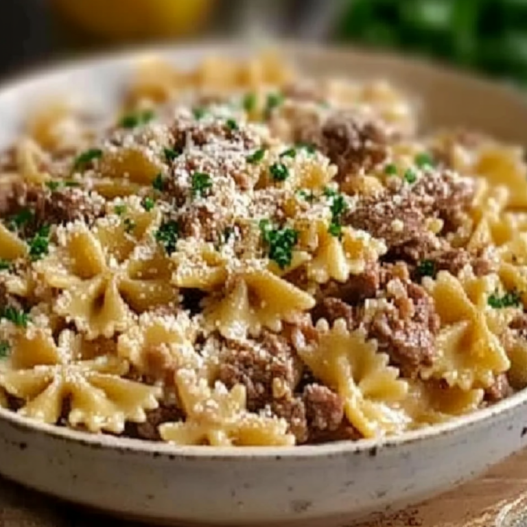 Garlic Butter Bowtie Pasta with Beef: A Comfort Food Classic You’ll Crave Again and Again