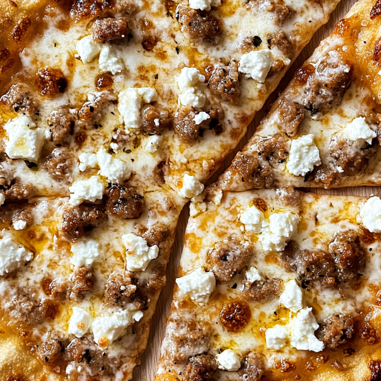 Hot Sausage Feta Honey Pizza
