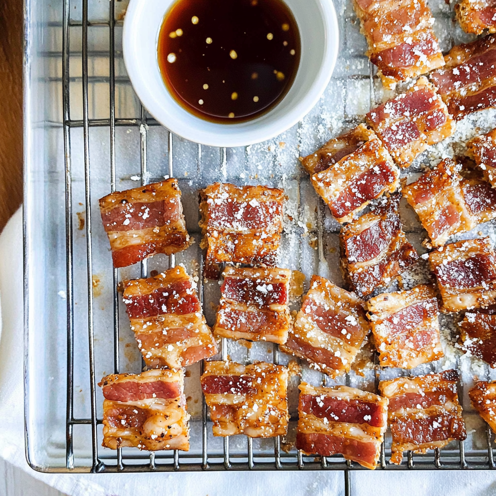 Candied Bacon Crackers with Parmesan