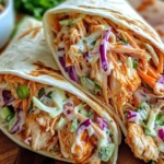 BBQ Chicken Coleslaw Wraps