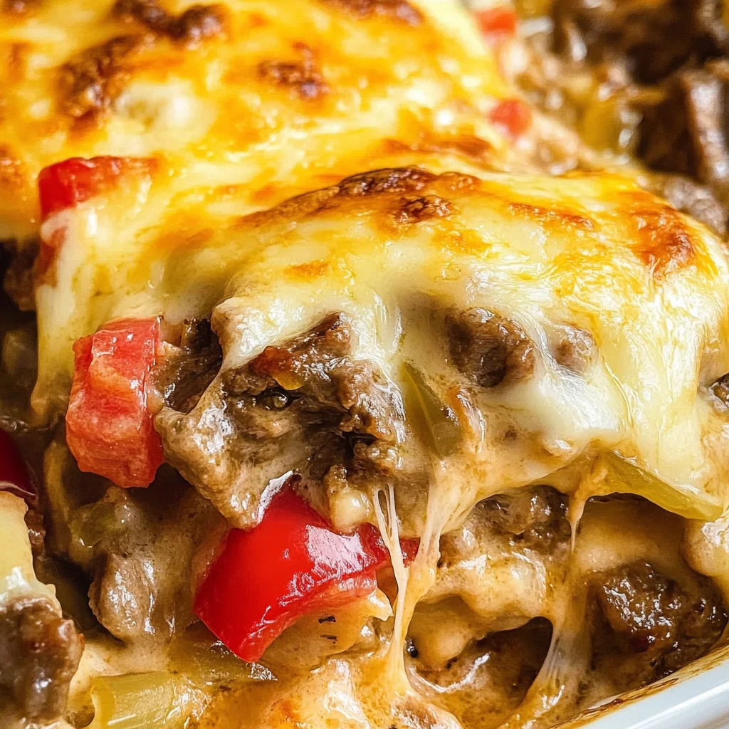 Philly Cheesesteak Casserole